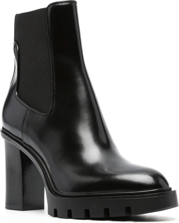 Santoni Leren Chelsea laarzen Zwart - Foto 2