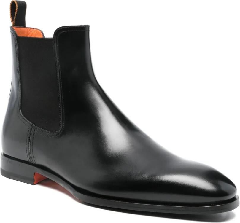 Santoni Leren Chelsea laarzen Zwart - Foto 3