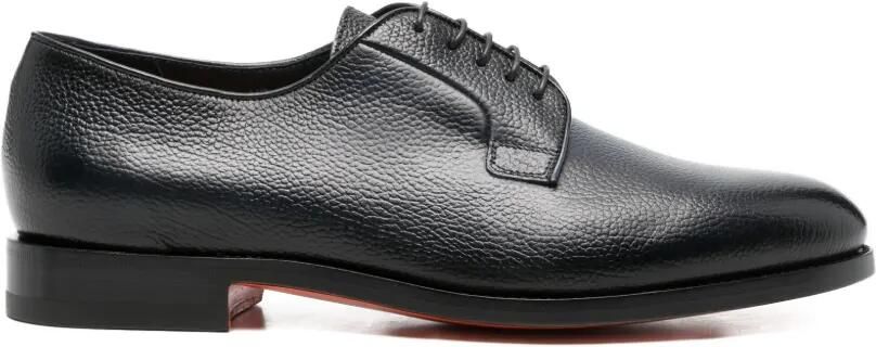 Santoni Leren derby schoenen Blauw
