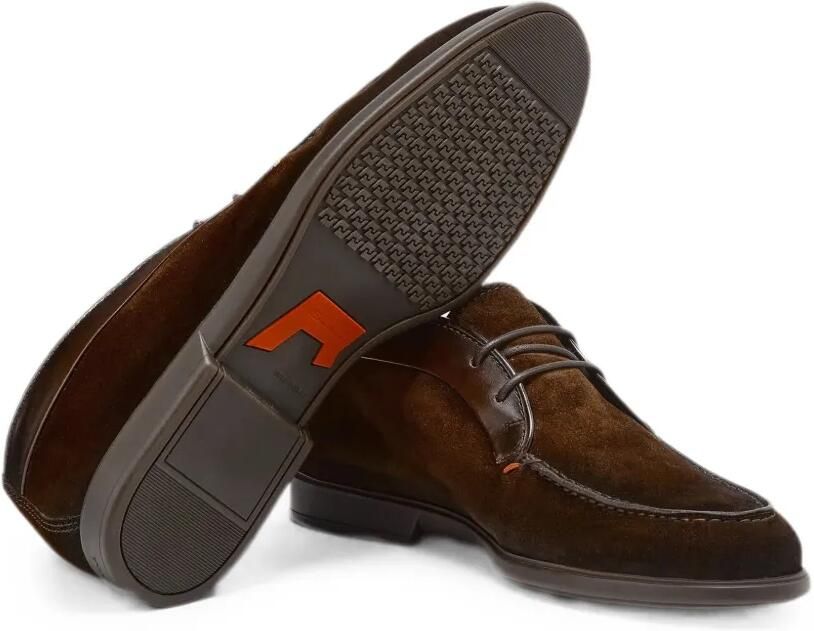 Santoni Leren enkellaarzen met vlakken Bruin - Foto 2