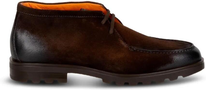 Santoni Leren laarzen met kleurverloop Bruin