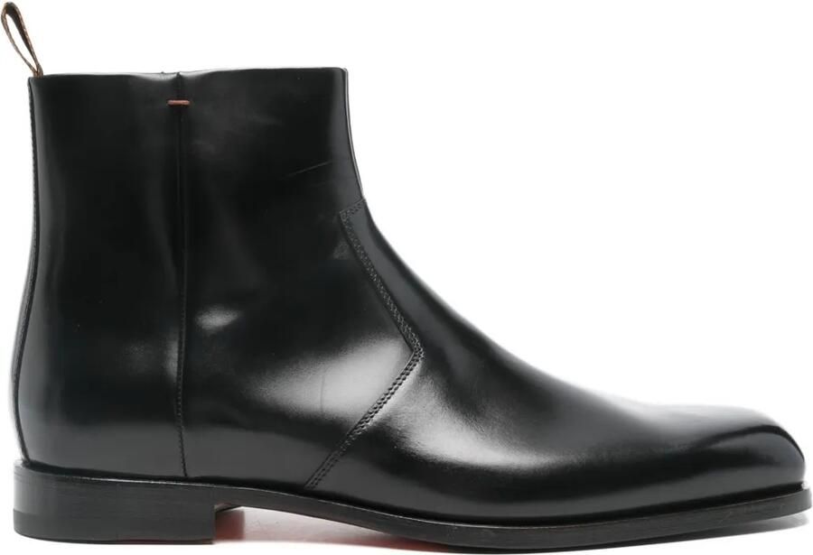 Santoni Leren laarzen Zwart