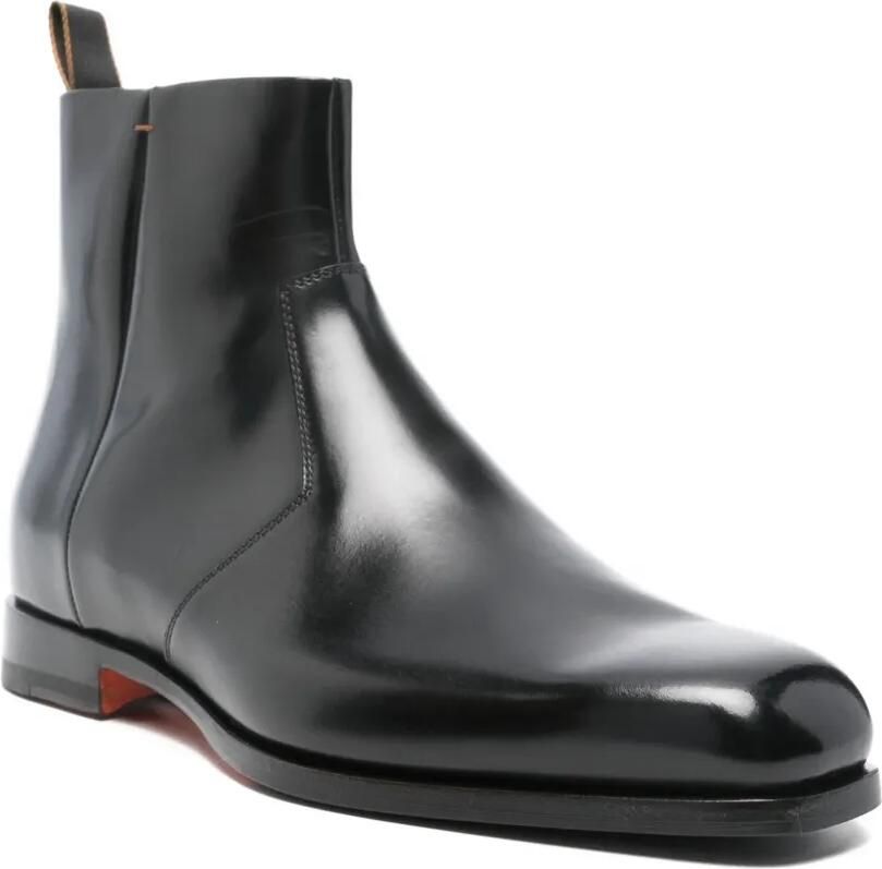 Santoni Leren laarzen Zwart - Foto 2