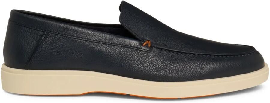 Santoni Leren loafers Blauw