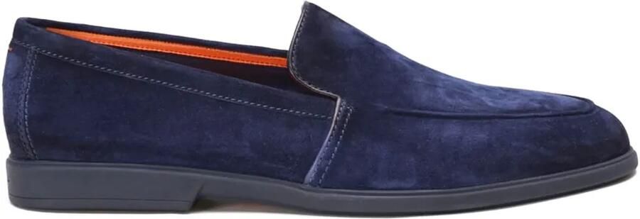 Santoni Leren loafers Blauw