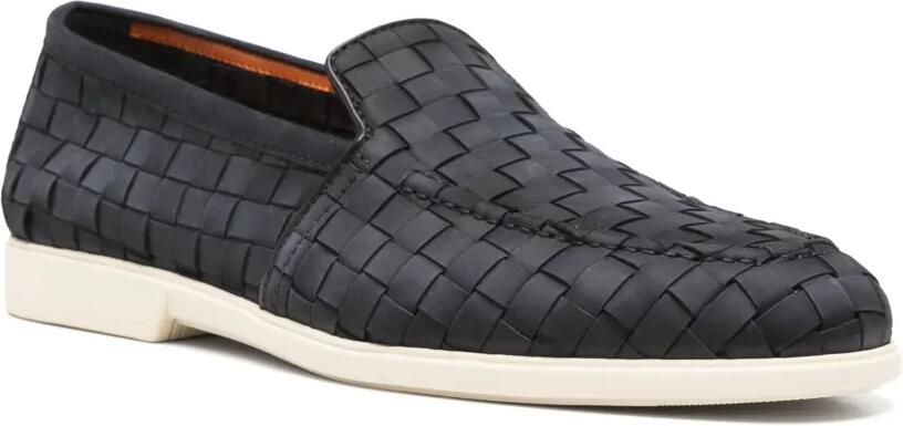 Santoni Leren loafers Blauw - Foto 2