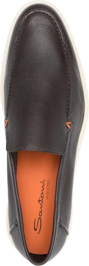 Santoni Leren loafers Bruin - Foto 4