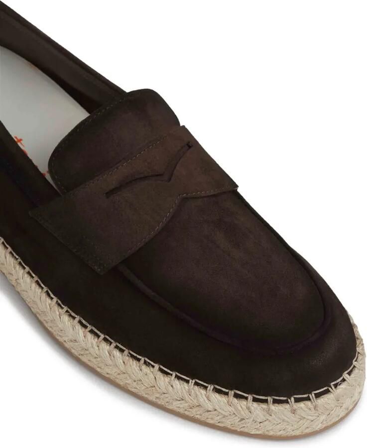 Santoni Leren loafers Bruin - Foto 2