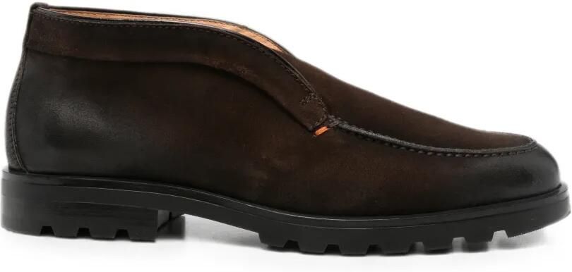 Santoni Leren loafers Bruin