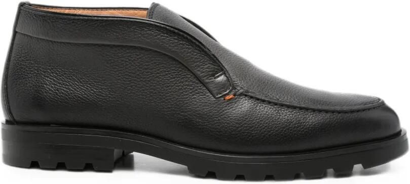 Santoni Leren loafers Grijs