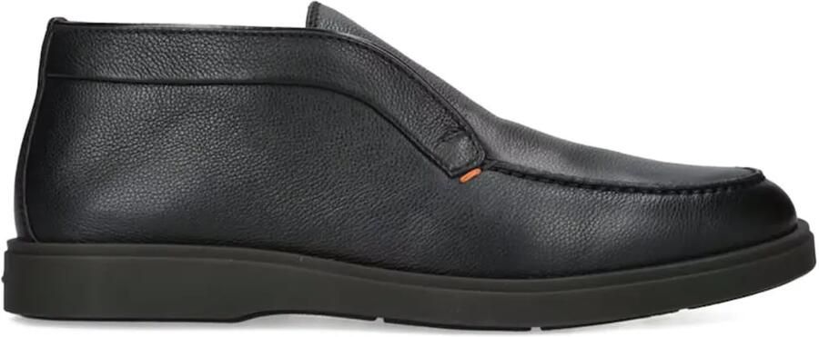 Santoni Leren loafers Zwart