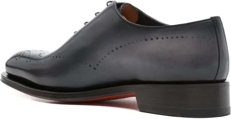 Santoni Leren Oxford schoenen Blauw - Foto 2