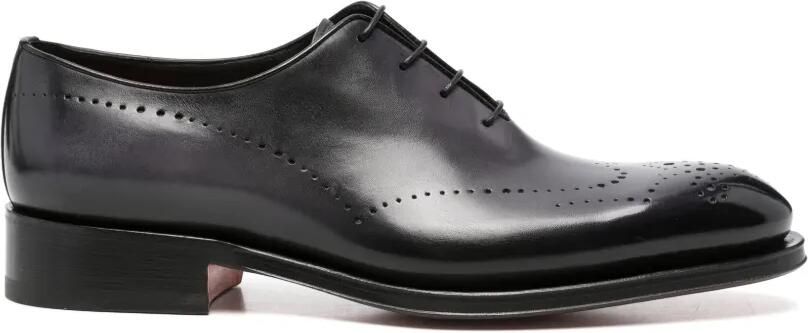 Santoni Leren Oxford schoenen Blauw