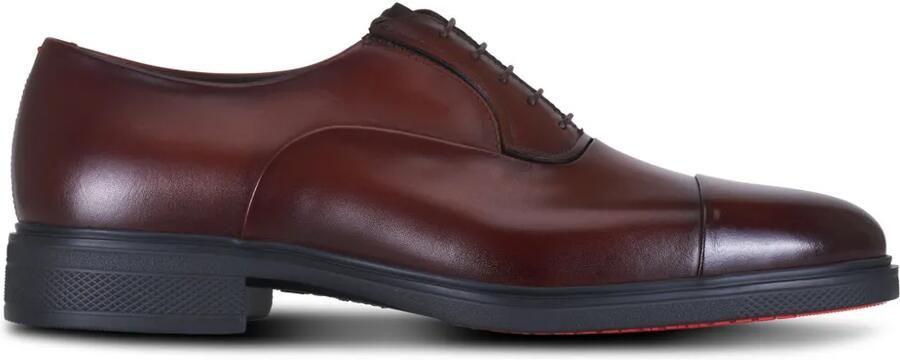 Santoni Leren Oxford schoenen Bruin