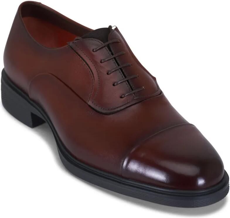 Santoni Leren Oxford schoenen Bruin - Foto 2