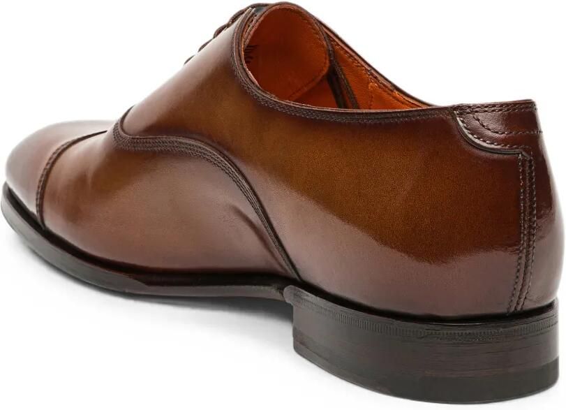 Santoni Leren Oxford schoenen met neuskap Bruin - Foto 2