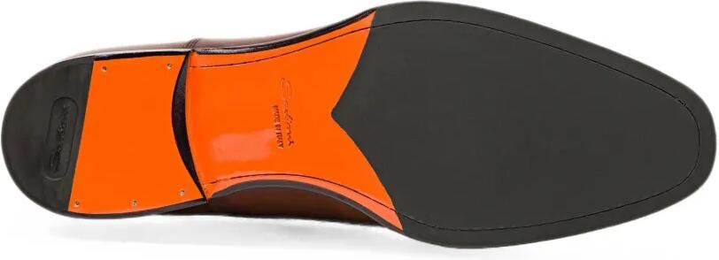 Santoni Leren Oxford schoenen met neuskap Bruin - Foto 4