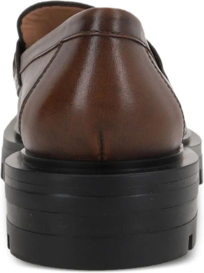 Santoni Leren penny loafers Bruin - Foto 2