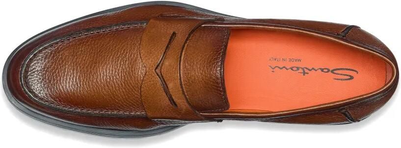 Santoni Leren penny loafers Bruin - Foto 5