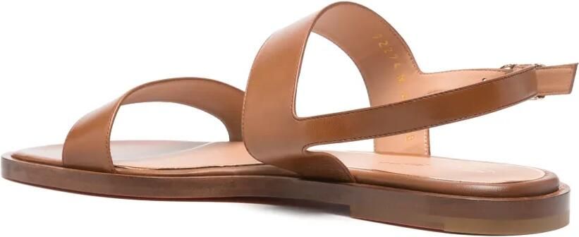 Santoni Leren sandalen met gesp Bruin - Foto 3