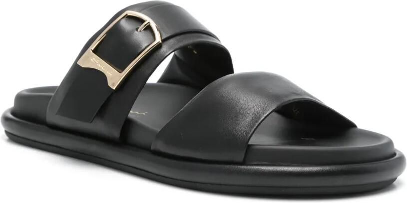 Santoni Leren sandalen Zwart - Foto 4