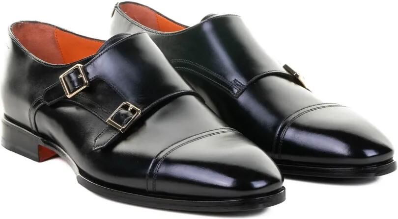 Santoni Leren schoenen Zwart - Foto 3
