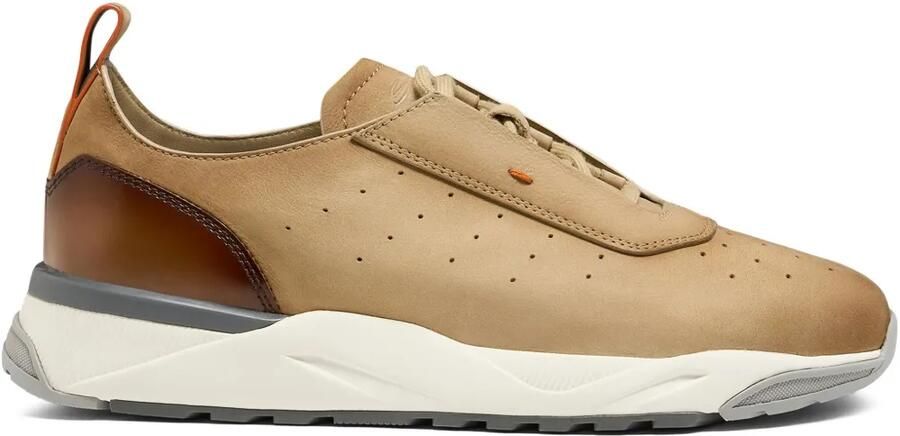 Santoni Leren sneakers Beige