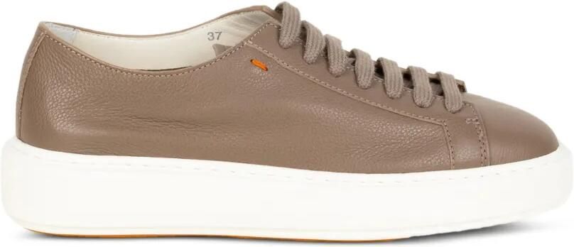 Santoni Leren sneakers Beige