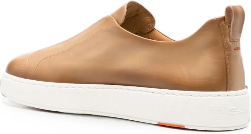 Santoni Leren sneakers Beige - Foto 3
