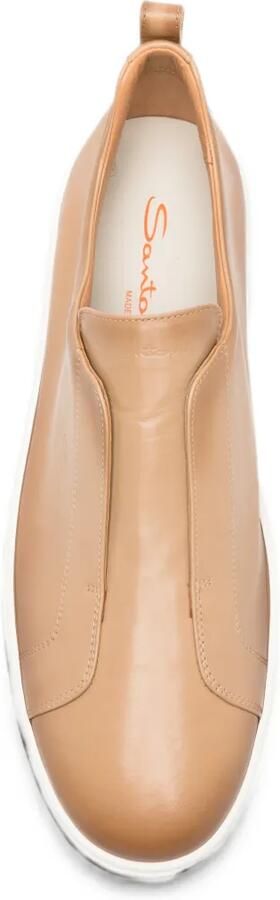 Santoni Leren sneakers Beige - Foto 4
