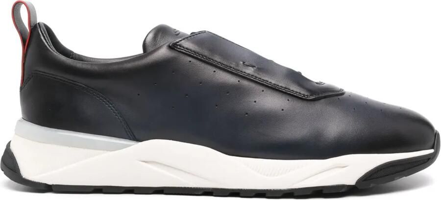 Santoni Leren sneakers Blauw
