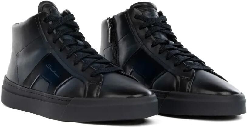 Santoni Leren sneakers Blauw