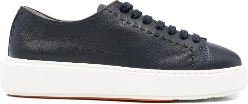 Santoni Leren sneakers Blauw