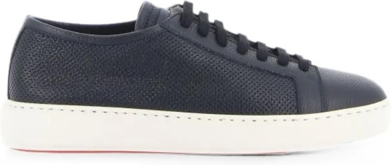 Santoni Leren sneakers Blauw