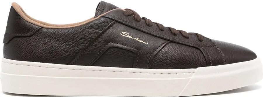 Santoni Leren sneakers Bruin