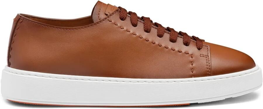 Santoni Leren sneakers Bruin