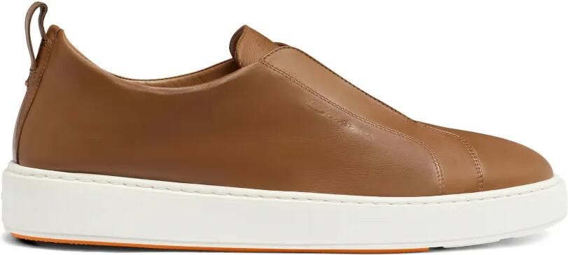 Santoni Leren sneakers Bruin
