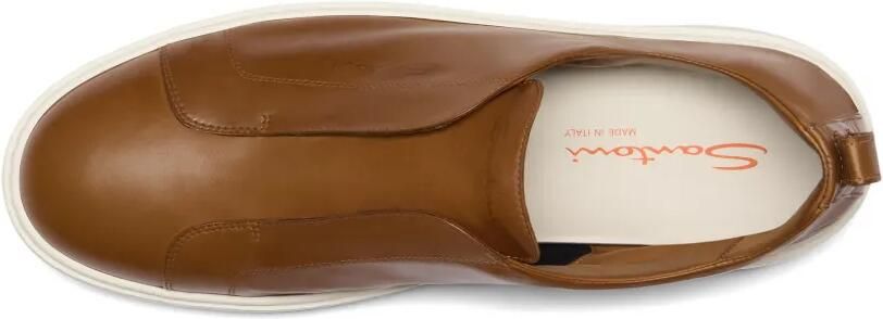 Santoni Leren sneakers Bruin - Foto 5