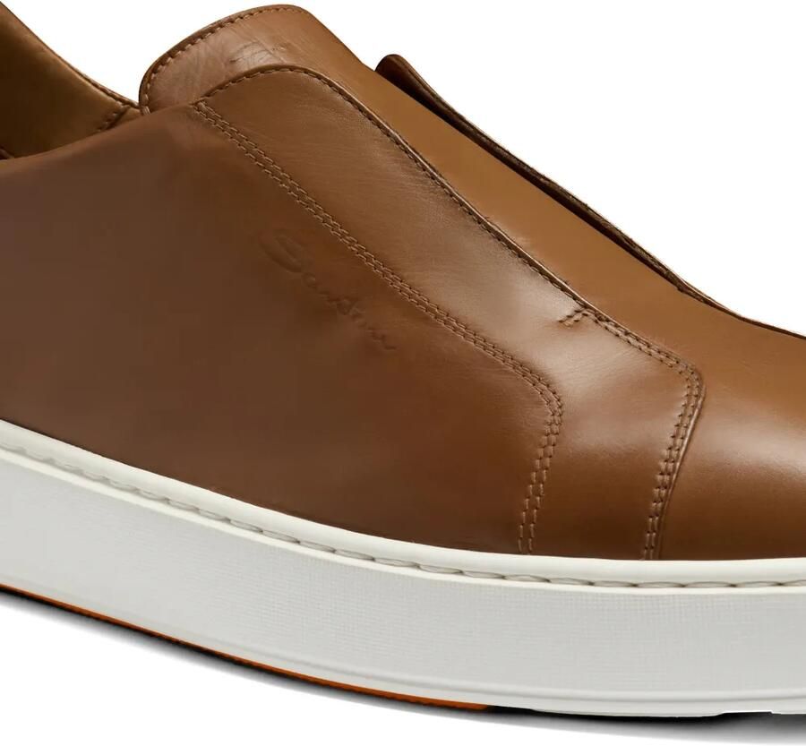 Santoni Leren sneakers Bruin - Foto 2