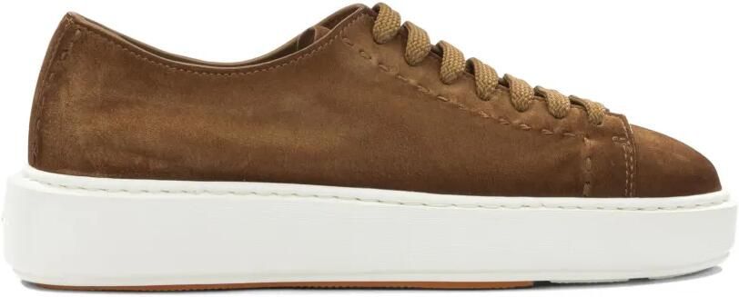 Santoni Leren sneakers Bruin