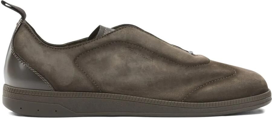 Santoni Leren sneakers met vlakken Beige