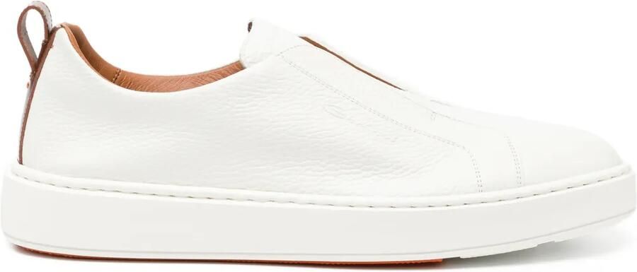 Santoni Leren sneakers Wit