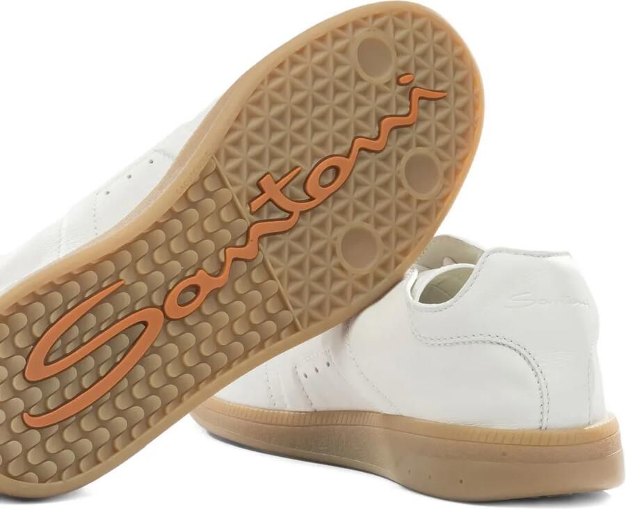 Santoni Leren sneakers Wit