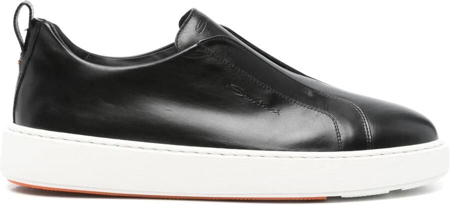 Santoni Leren sneakers Zwart