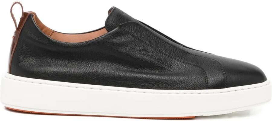 Santoni Leren sneakers Zwart