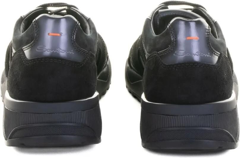 Santoni Leren sneakers Zwart