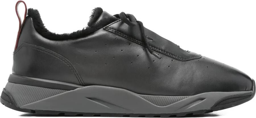 Santoni Leren sneakers Zwart