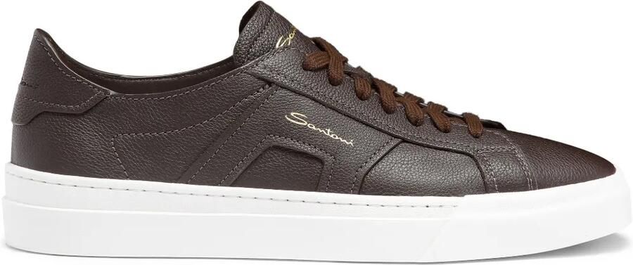 Santoni Loafers met dubbele gesp Bruin