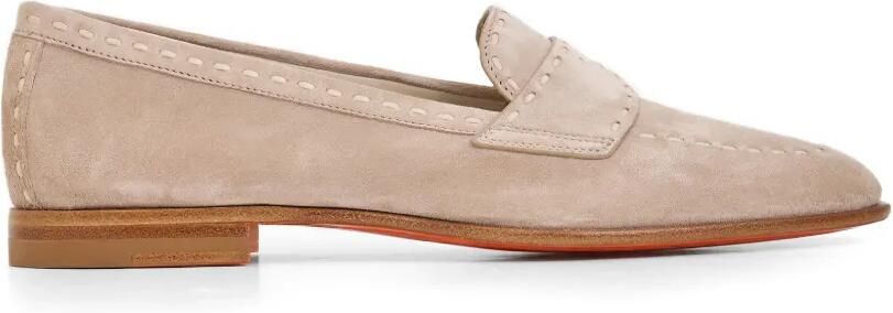 Santoni Loafers met gestikt detail Beige