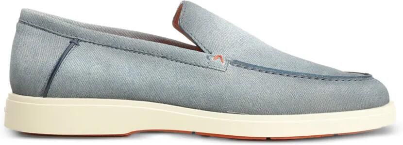 Santoni Loafers met gestikt detail Blauw